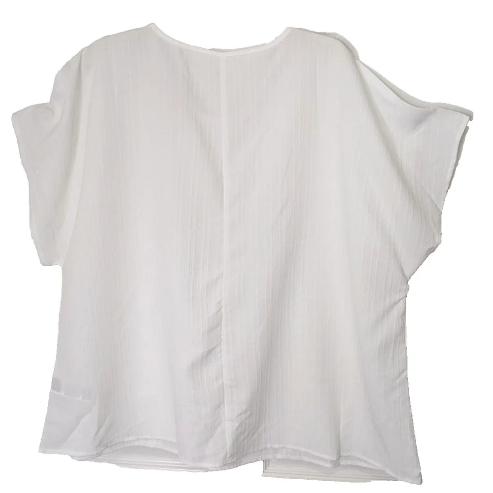 Womens 2 Piece Lounge Set White Gold Trim 4XL Top Pants - Picture 7 of 12